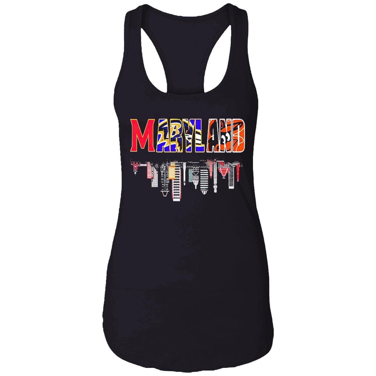 Maryland Orioles Ravens Commanders Skyline Shirt Maryland Orioles Ravens Commanders Skyline Shirt