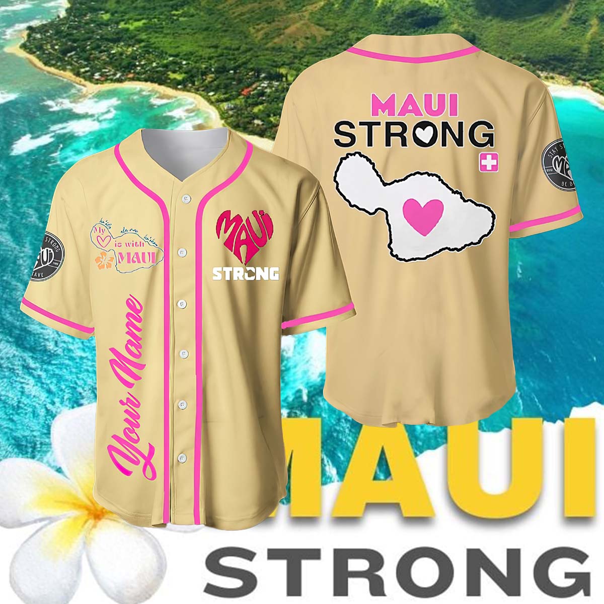 Pray For Maui Strong Baseball Jersey Pray For Maui Strong Baseball Jersey