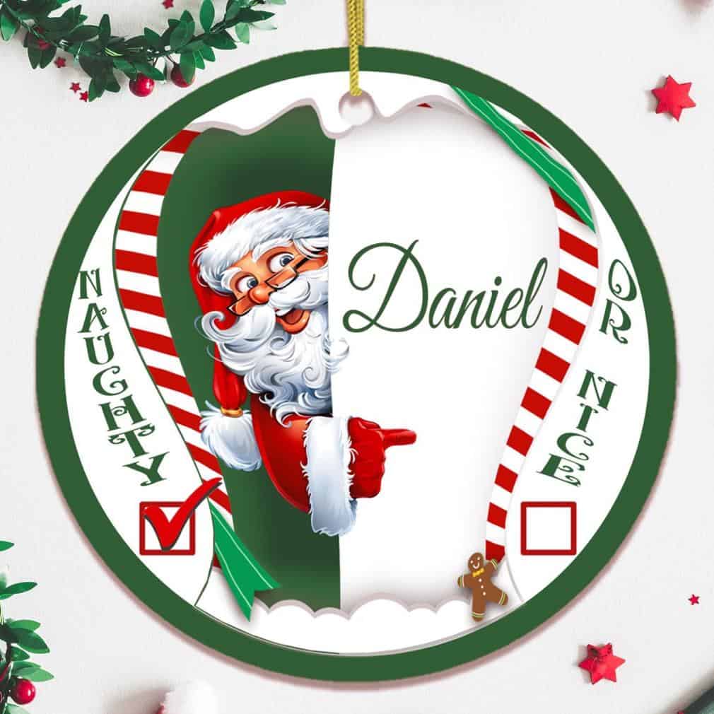 Daniel Naughty Or Nice Christmas Ornament Daniel Naughty Or Nice Christmas Ornament