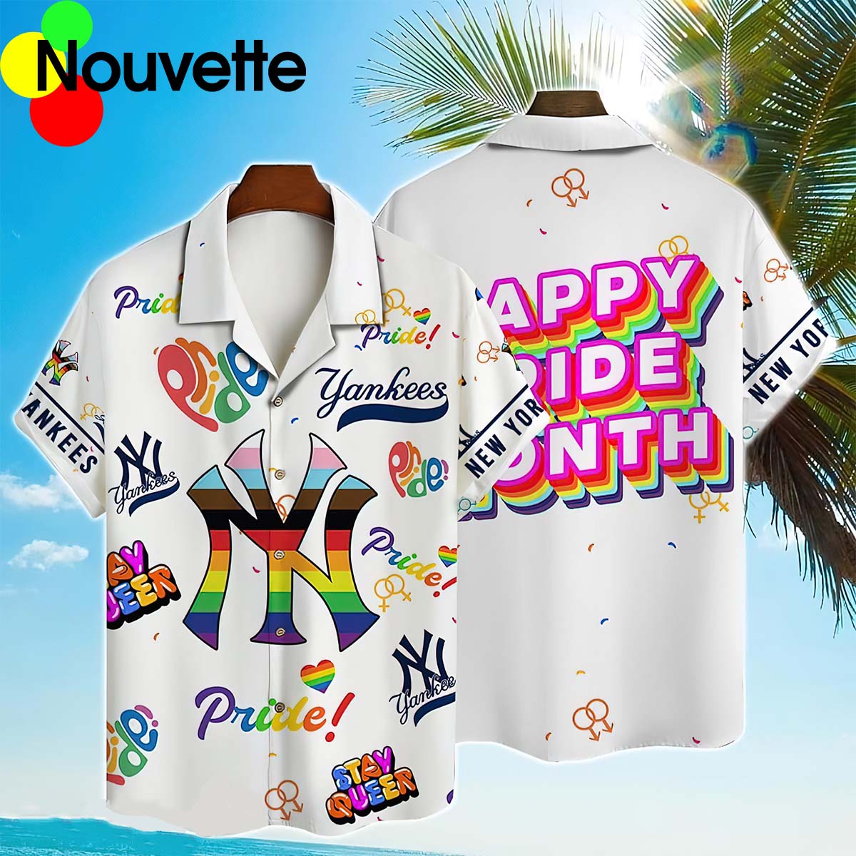 York Yankees Happy Pride Month Hawaiian Shirt York Yankees Happy Pride Month Hawaiian Shirt