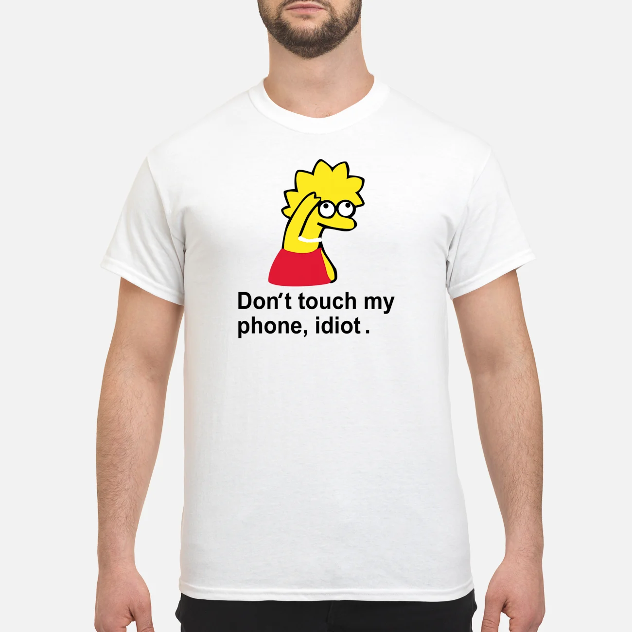Lisa Simpson Don’T Touch My Phone Idiot Shirt Lisa Simpson Don’T Touch My Phone Idiot Shirt