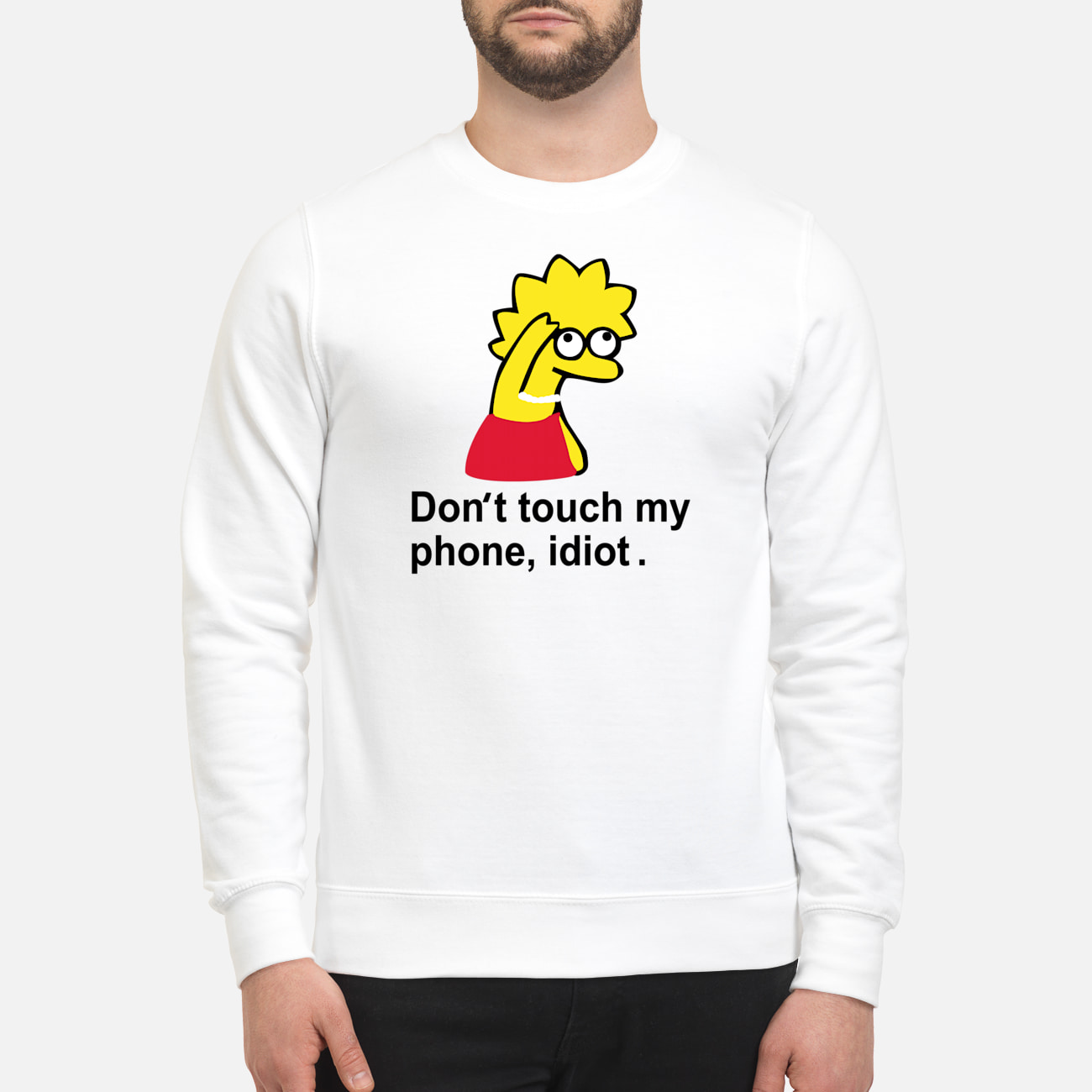 Lisa Simpson Don’T Touch My Phone Idiot Shirt Lisa Simpson Don’T Touch My Phone Idiot Shirt