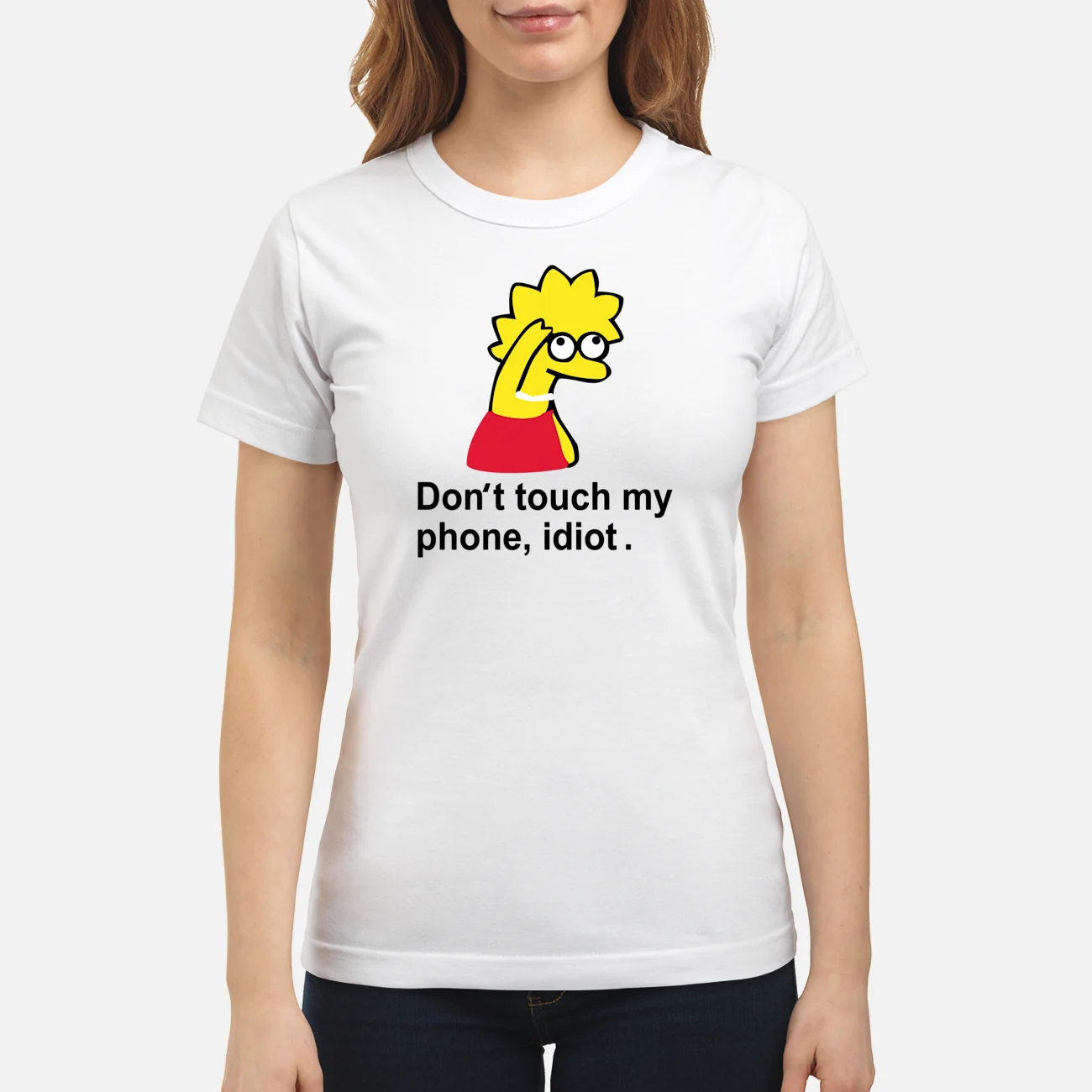 Lisa Simpson Don’T Touch My Phone Idiot Shirt Lisa Simpson Don’T Touch My Phone Idiot Shirt