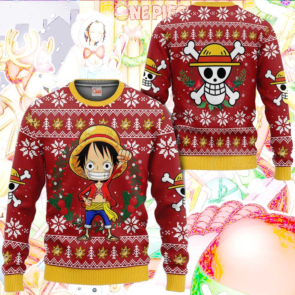 One Piece Luffy Ugly Christmas Sweater One Piece Luffy Ugly Christmas Sweater
