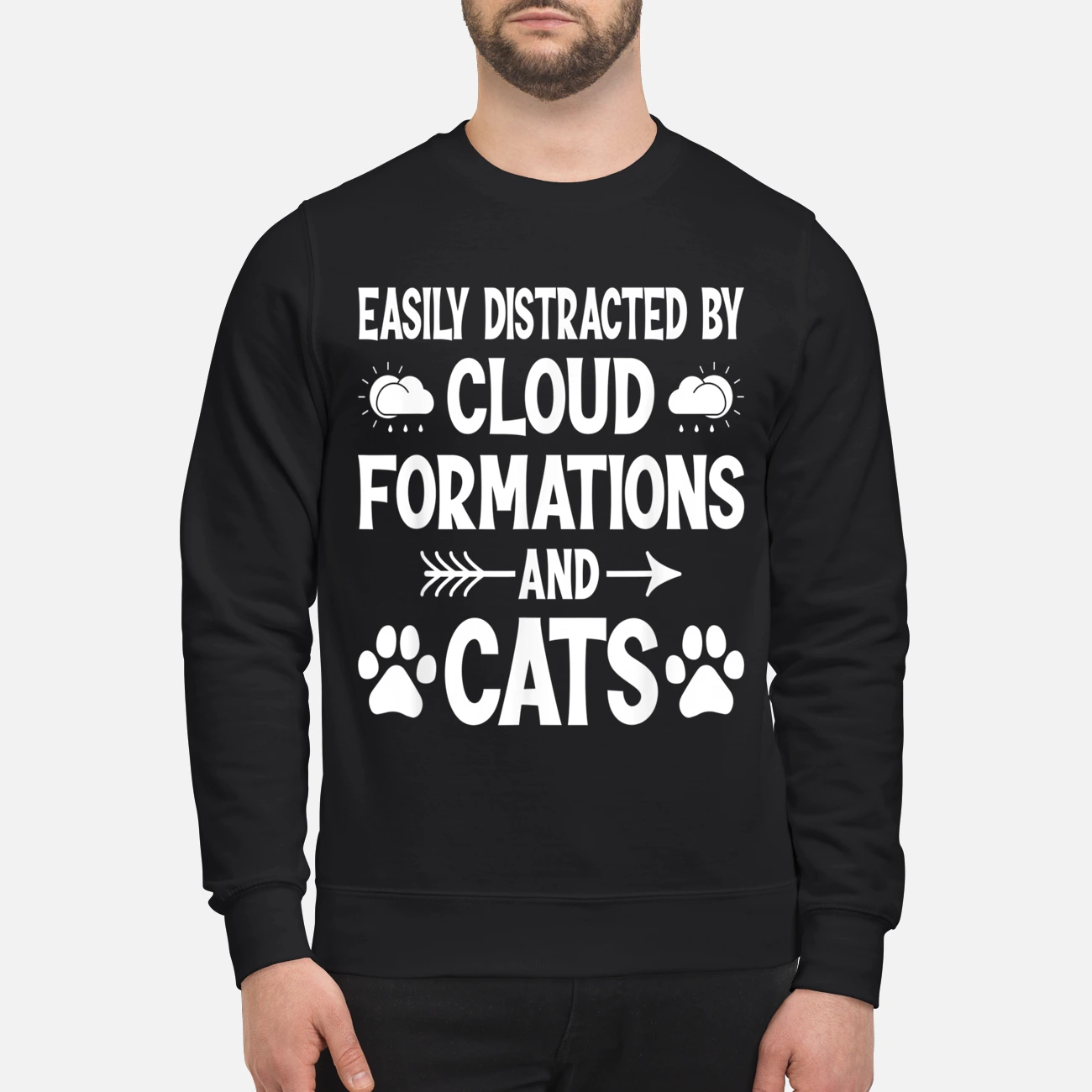 Easily Distracted By Cloud Formations And Cats Shirt Easily Distracted By Cloud Formations And Cats Shirt