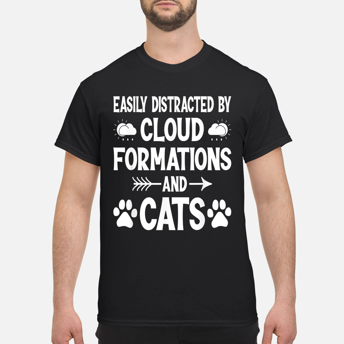 Easily Distracted By Cloud Formations And Cats Shirt Easily Distracted By Cloud Formations And Cats Shirt