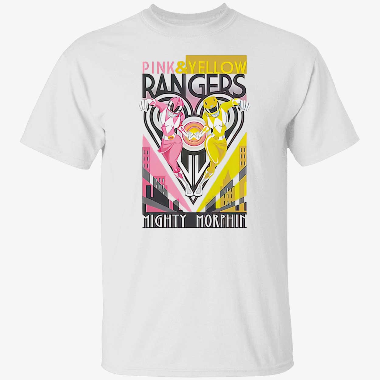 Pink And Yellow Rangers Mighty Morphin Shirt Pink And Yellow Rangers Mighty Morphin Shirt
