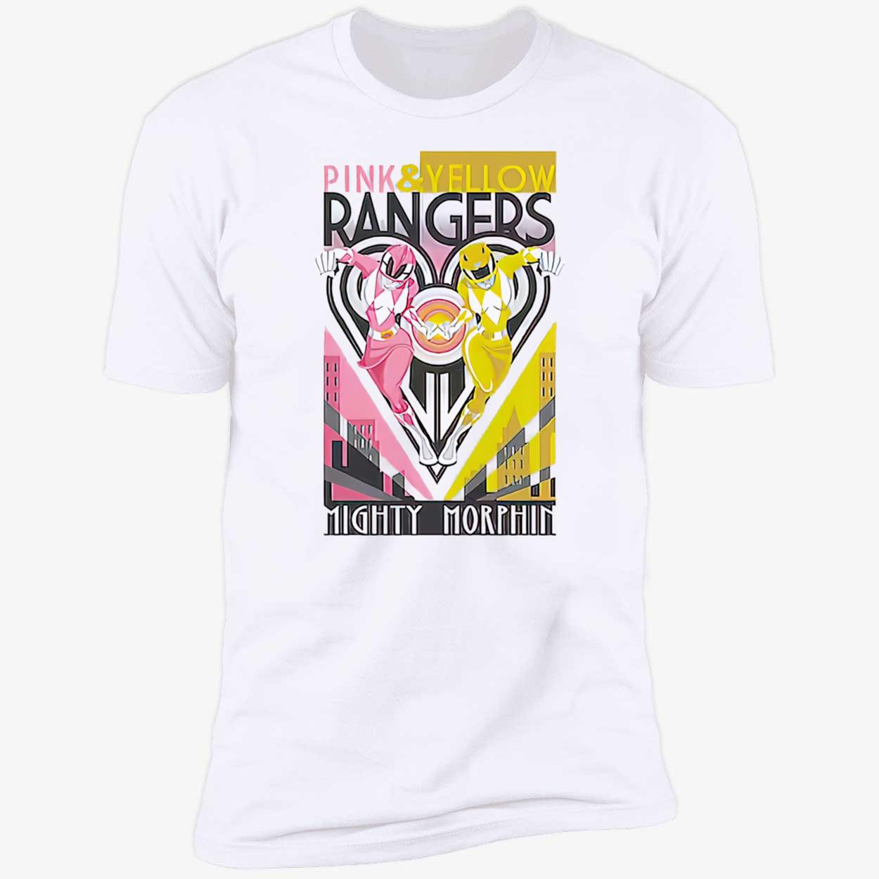 Pink And Yellow Rangers Mighty Morphin Shirt Pink And Yellow Rangers Mighty Morphin Shirt
