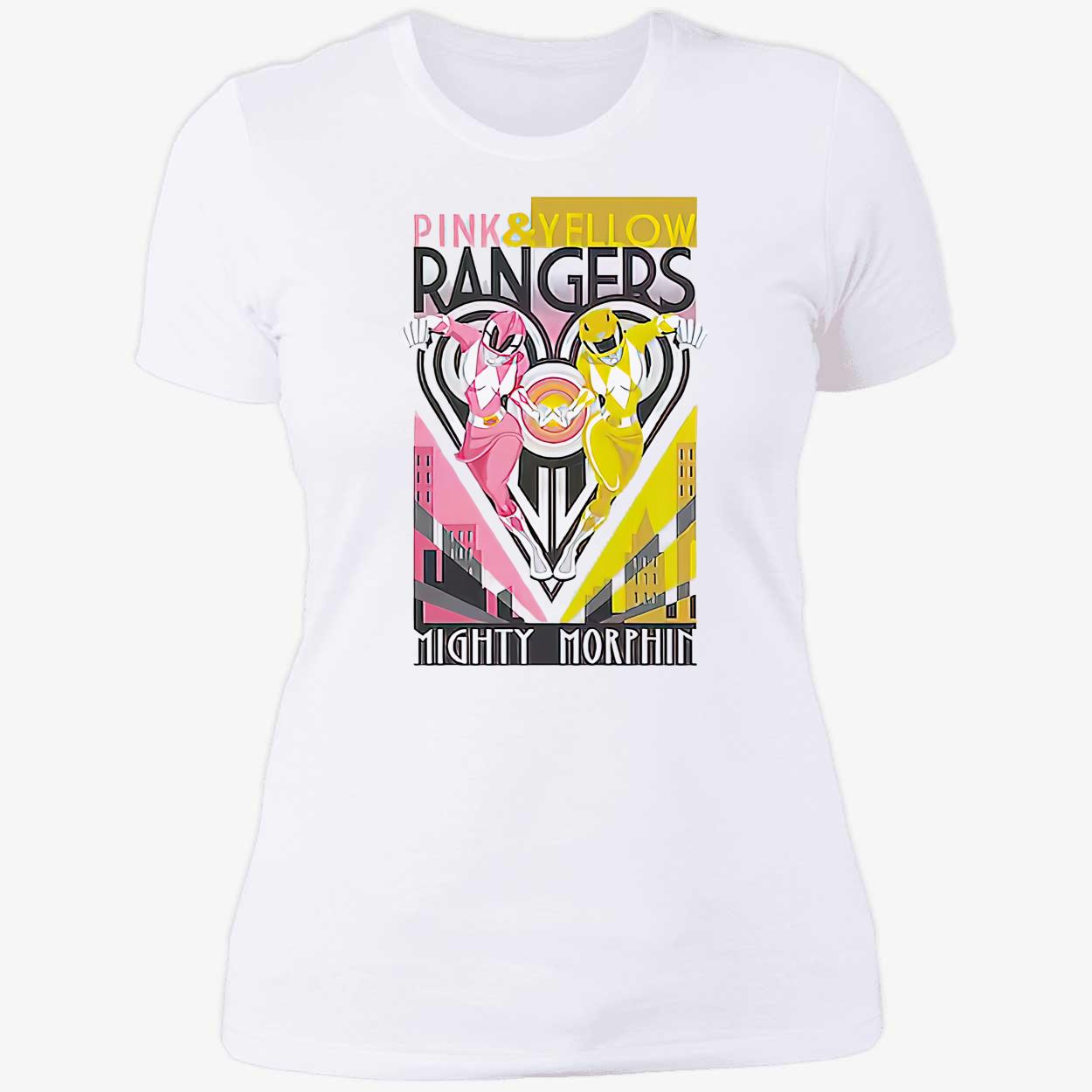 Pink And Yellow Rangers Mighty Morphin Shirt Pink And Yellow Rangers Mighty Morphin Shirt