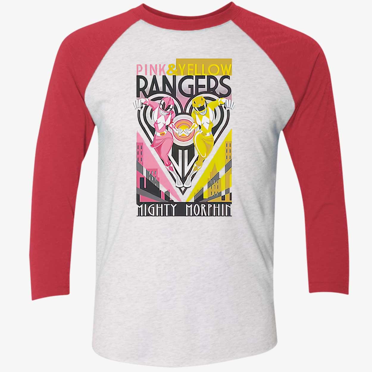 Pink And Yellow Rangers Mighty Morphin Shirt Pink And Yellow Rangers Mighty Morphin Shirt