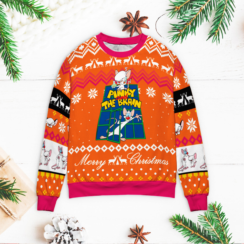 Pinky The Brain Merry Christmas Sweater Pinky The Brain Merry Christmas Sweater