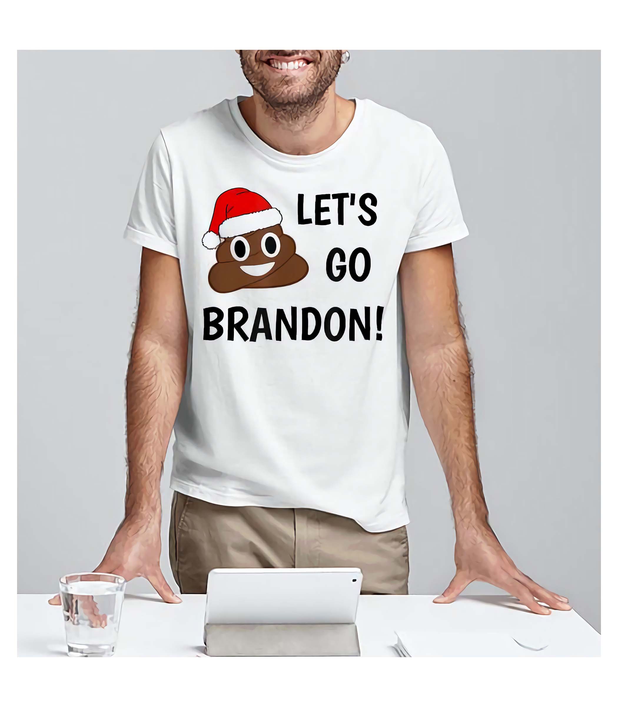 Let’S Go Brandon Poop Santa Christmas Shirt Let’S Go Brandon Poop Santa Christmas Shirt