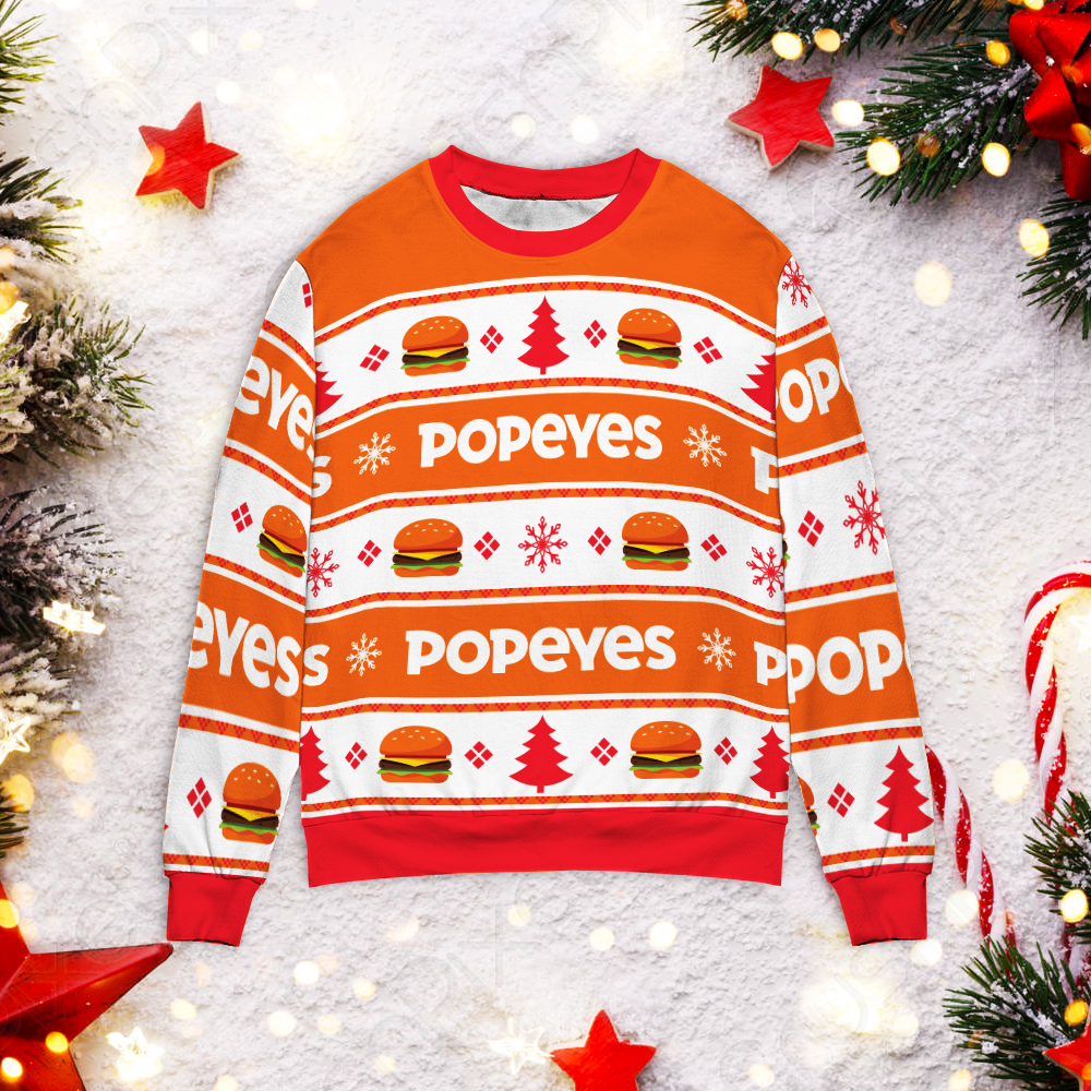 Popeyes Christmas Sweater Popeyes Christmas Sweater