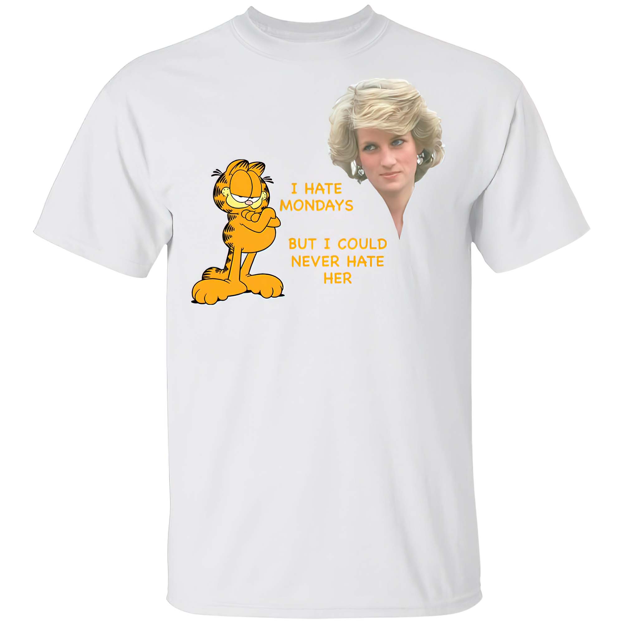 Diana And Garfield I Hate Mondays But I Could Never Hate Her Shirt Diana And Garfield I Hate Mondays But I Could Never Hate Her Shirt