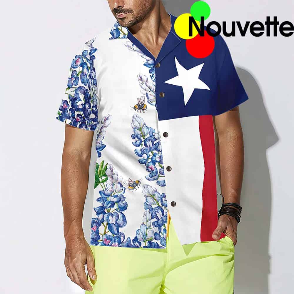 Royal Blue Texas Hawaiian Shirt Royal Blue Texas Hawaiian Shirt