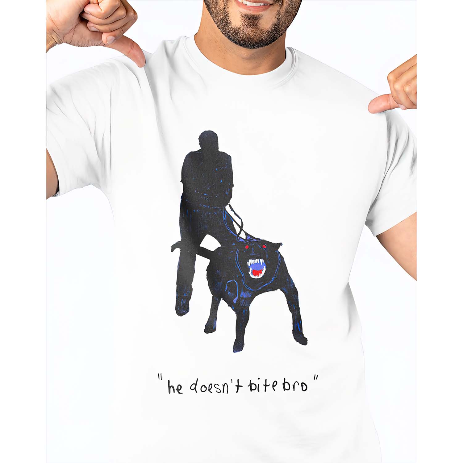 He Doesn’T Bite Bro Shirt He Doesn’T Bite Bro Shirt