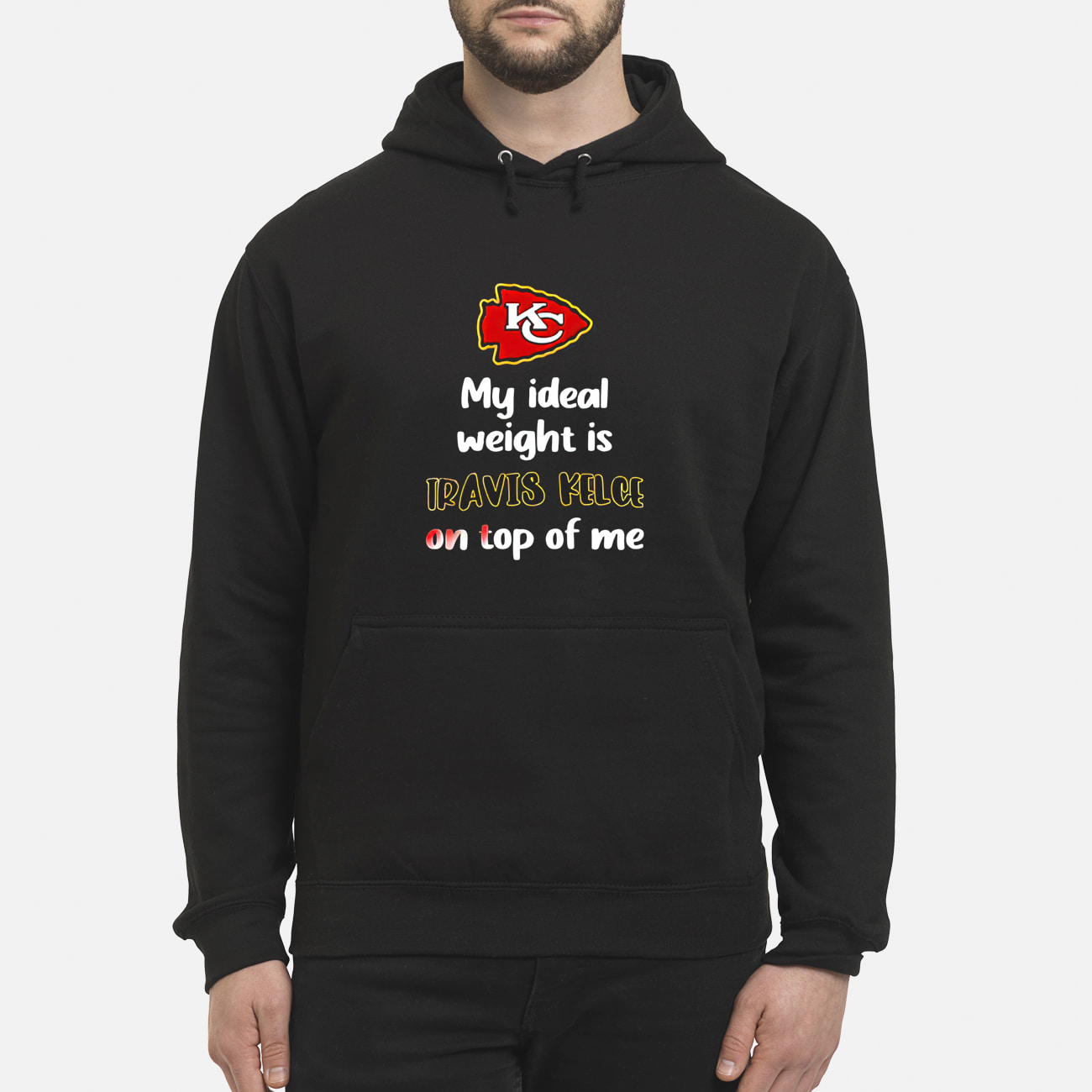 Kc Chiefs My Ideal Weight Is Travis Kelce On Top Of Me Shirt Kc Chiefs My Ideal Weight Is Travis Kelce On Top Of Me Shirt