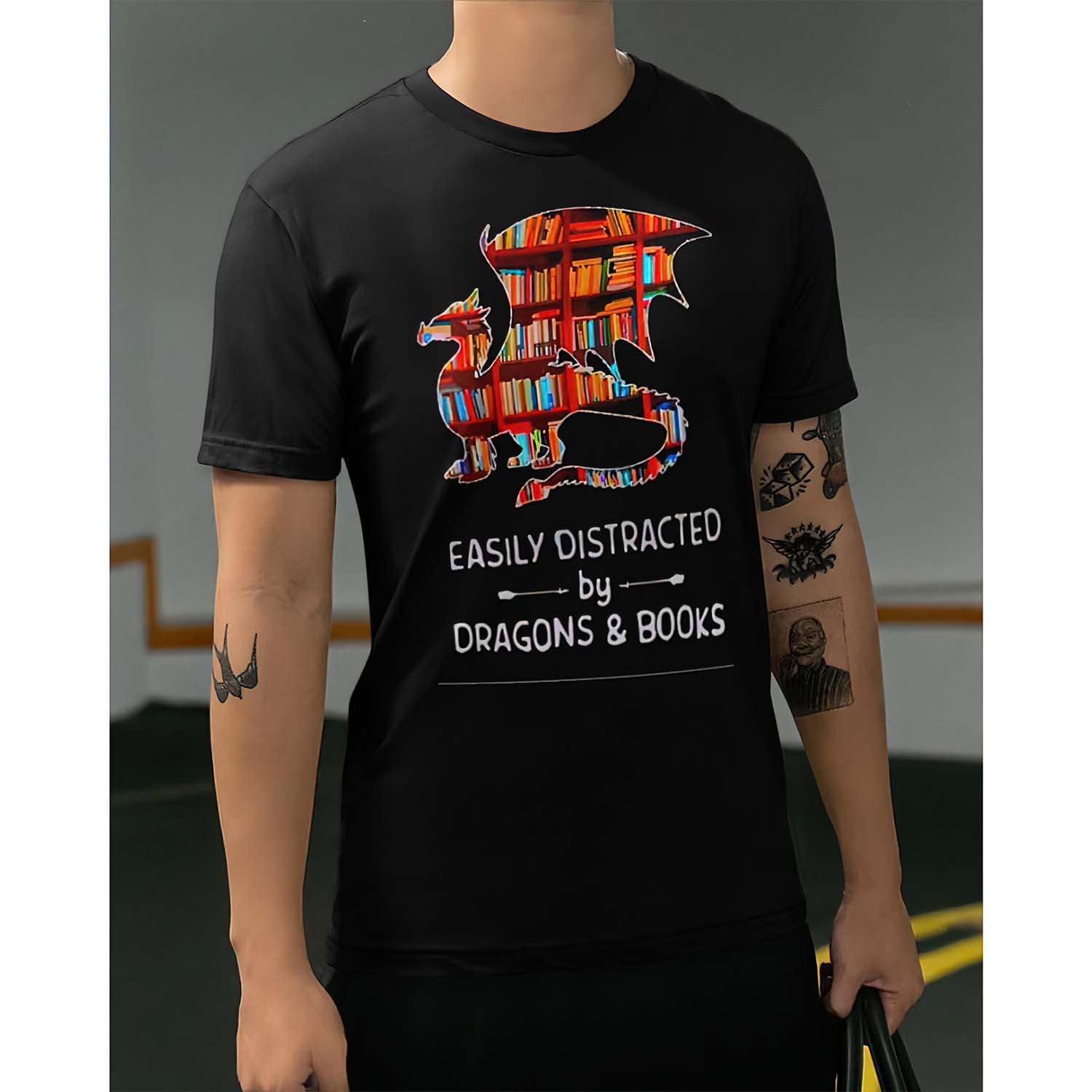 Easily Distracted By Dragons And Books Shirt Easily Distracted By Dragons And Books Shirt