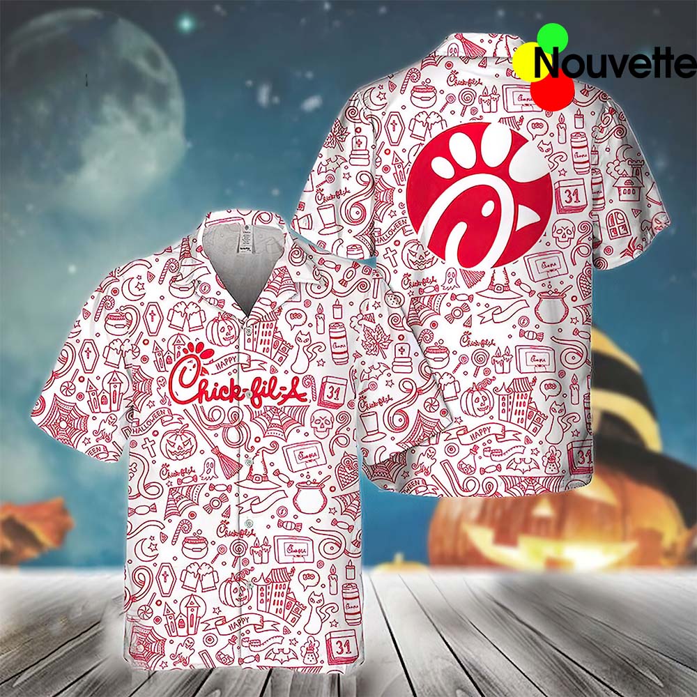 Halloween Chick-Fil-A Hawaiian Shirt Halloween Chick-Fil-A Hawaiian Shirt
