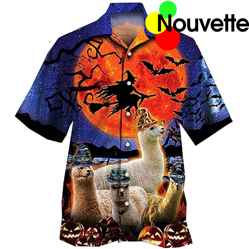 Llama Halloween Hawaiian Shirt Llama Halloween Hawaiian Shirt