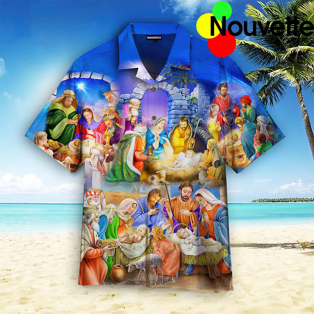 Birth Of Jesus Hawaiian Shirt Birth Of Jesus Hawaiian Shirt