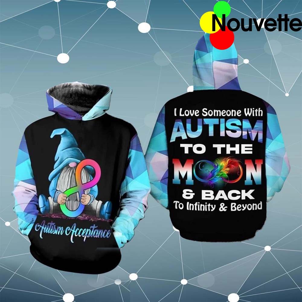 Gnomes Autism Awareness I Love Someone With Autism 3D Hoodie Gnomes Autism Awareness I Love Someone With Autism 3D Hoodie
