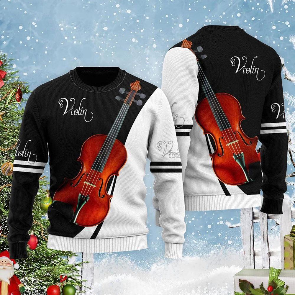 Violin Music Christmas Sweater Violin Music Christmas Sweater