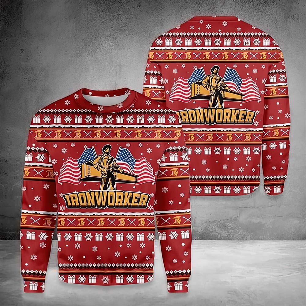 Ironworker Christmas Sweater Ironworker Christmas Sweater