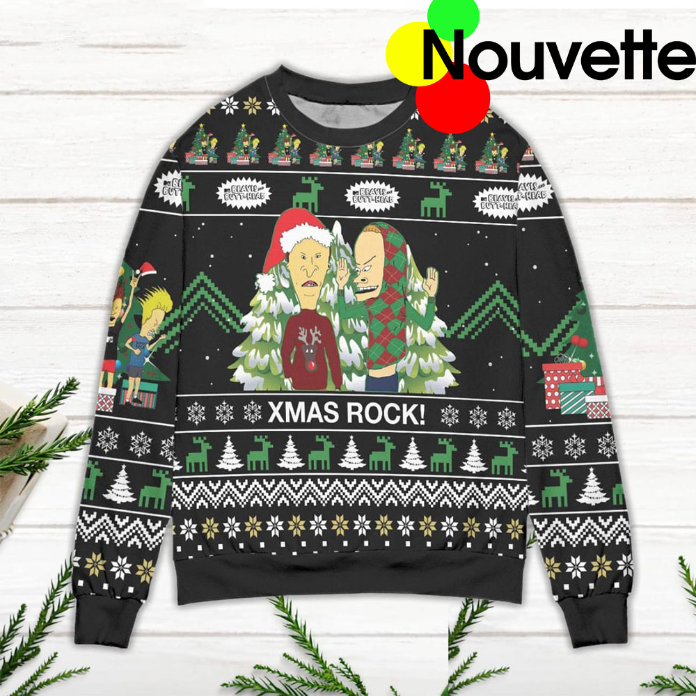 Beavis Butthead Xmas Rock Chrisatmas Sweater Beavis Butthead Xmas Rock Chrisatmas Sweater