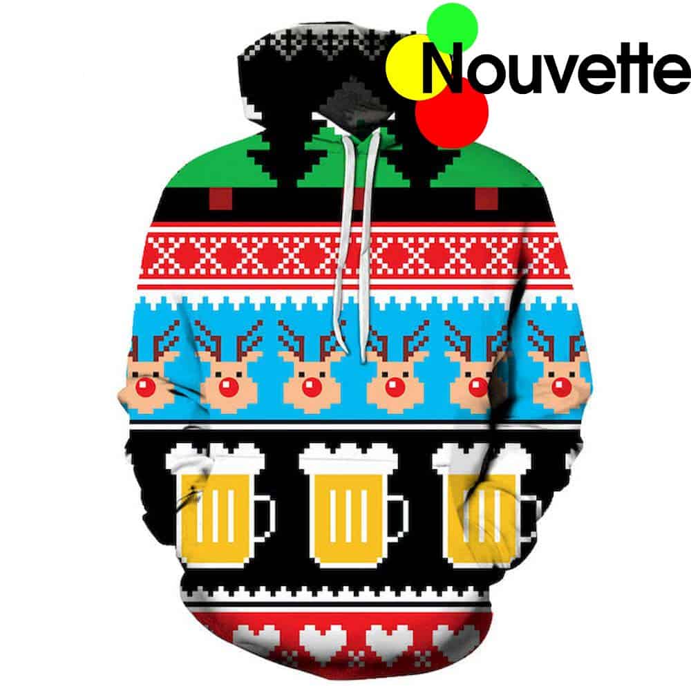 Beer Christmas 3D Hoodie