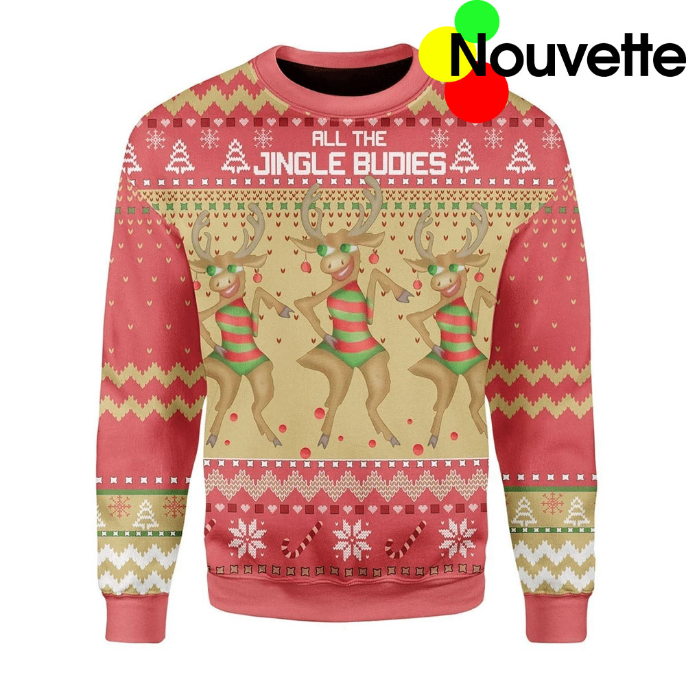 All The Jingle Budies Christmas Sweater All The Jingle Budies Christmas Sweater
