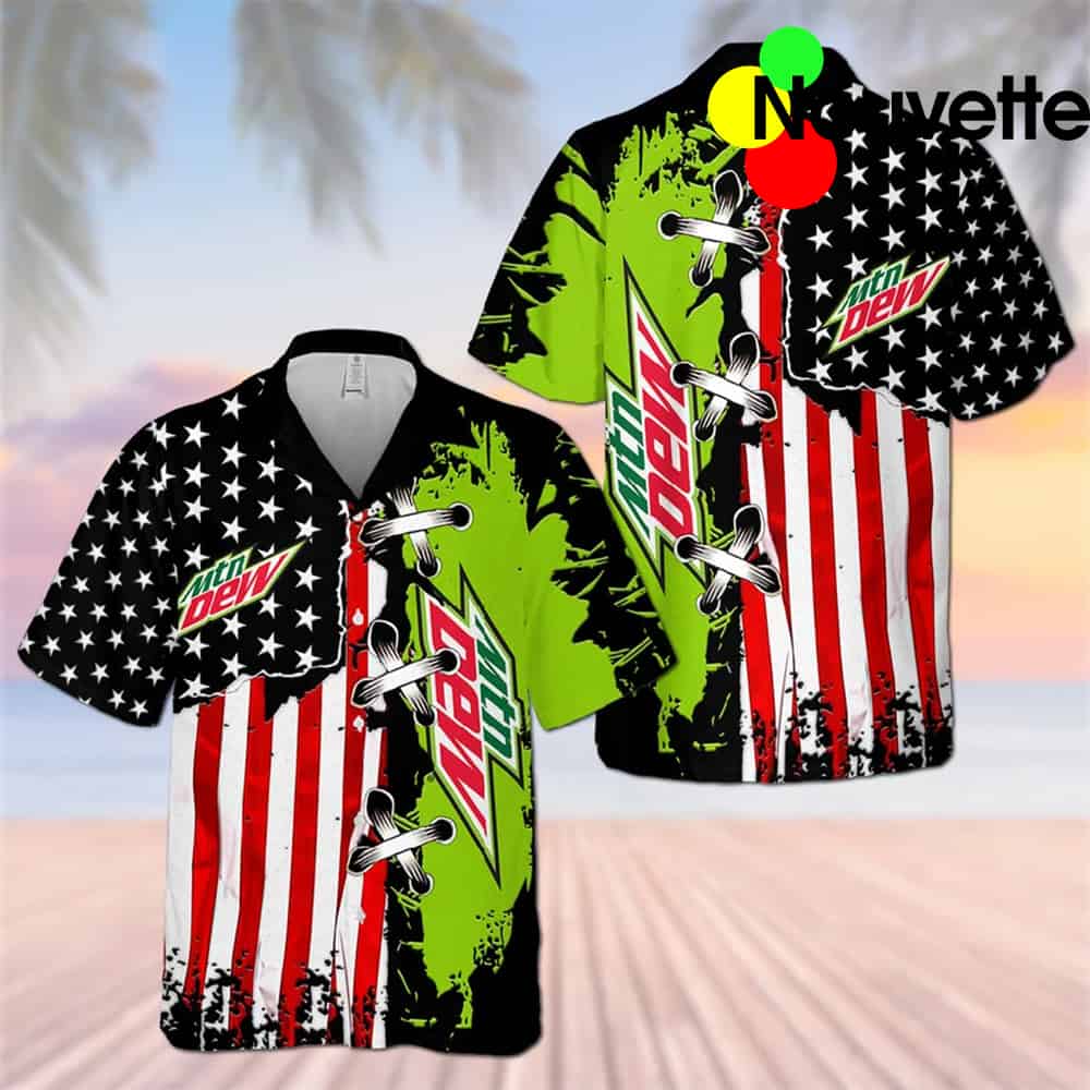 Mountain Dew Flag Hawaiian Shirt Mountain Dew Flag Hawaiian Shirt
