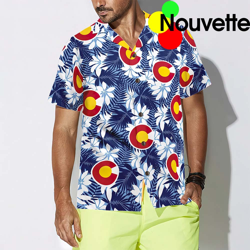 Colorado Flag Seamless Pattern Usa Hawaiian Shirt Colorado Flag Seamless Pattern Usa Hawaiian Shirt