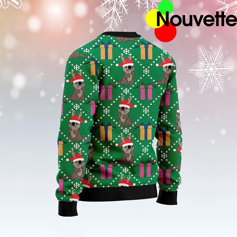 Otter Reindeer Christmas Ugly Sweater Otter Reindeer Christmas Ugly Sweater