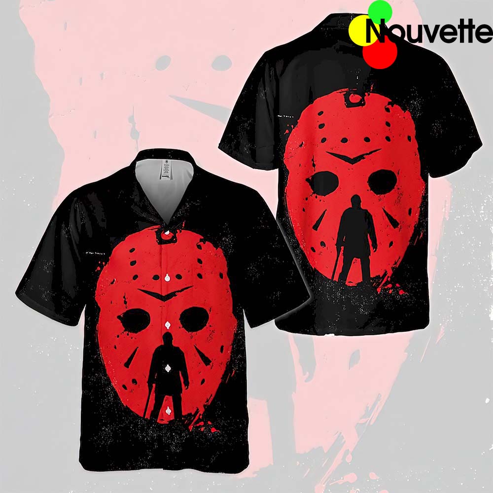 Jason Voorhees Face Halloween Hawaiian Shirt Jason Voorhees Face Halloween Hawaiian Shirt