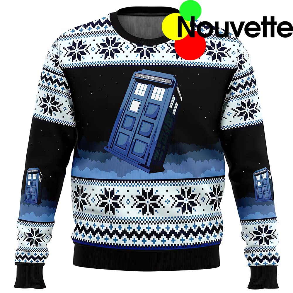 Doctor Who Tardis Ugly Christmas Sweater Doctor Who Tardis Ugly Christmas Sweater