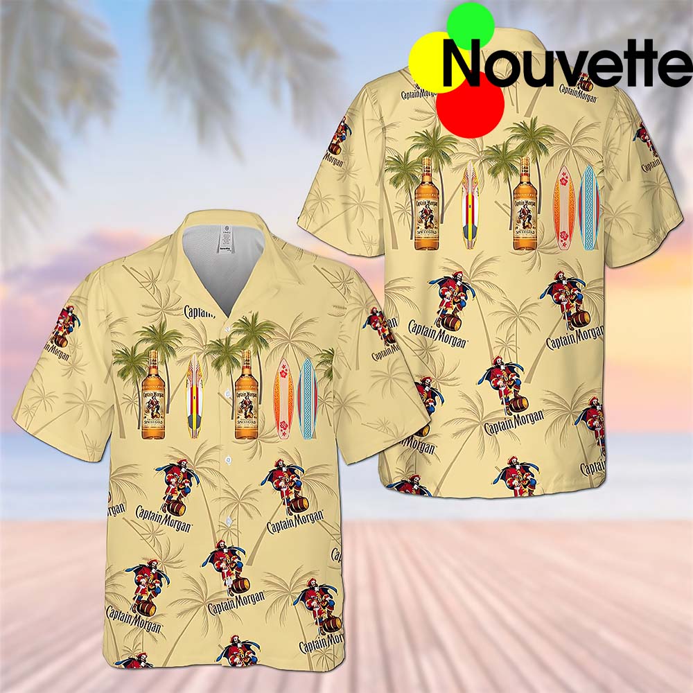 Captain Morgan Surfing Hawaiian Shirt Captain Morgan Surfing Hawaiian Shirt