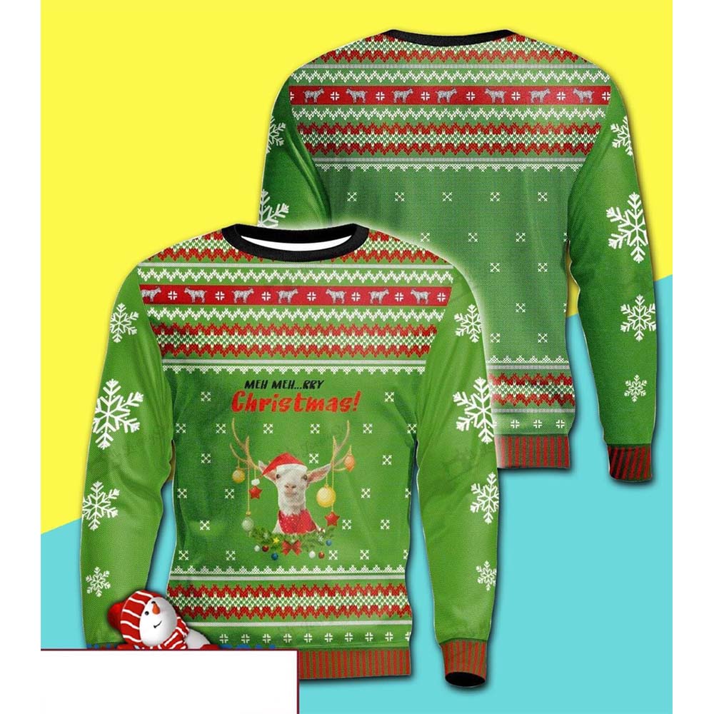 Goat Reindeer Merry Christmas Sweater Goat Reindeer Merry Christmas Sweater