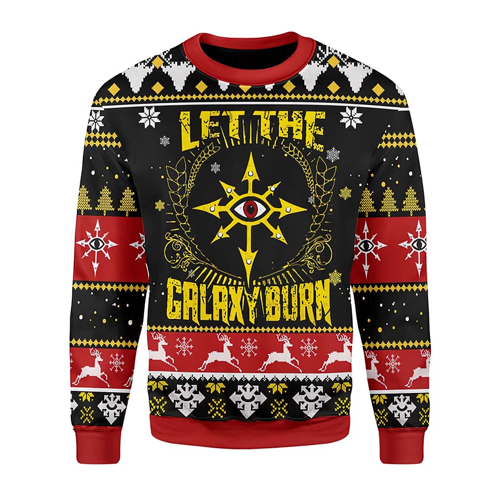 Let The Galaxy Burn Christmas Sweater Let The Galaxy Burn Christmas Sweater
