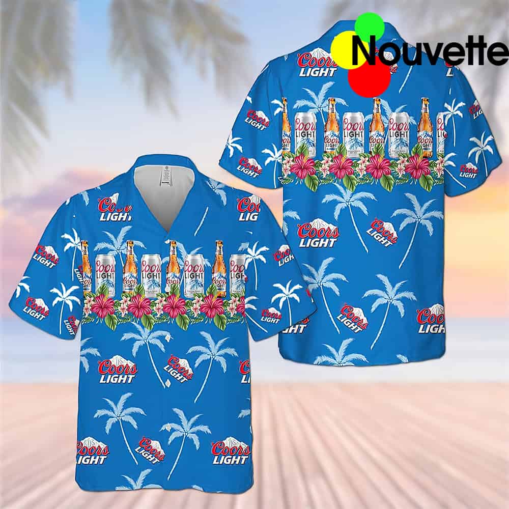 Coors Light Horizontal Hawaiian Shirt Coors Light Horizontal Hawaiian Shirt