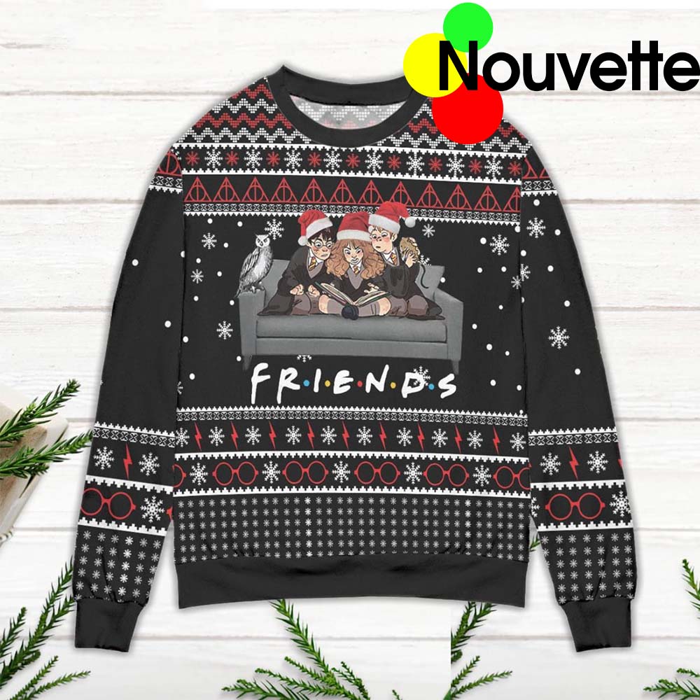 Merry Christmas Harry Friends Potter Ugly Christmas Sweater Merry Christmas Harry Friends Potter Ugly Christmas Sweater