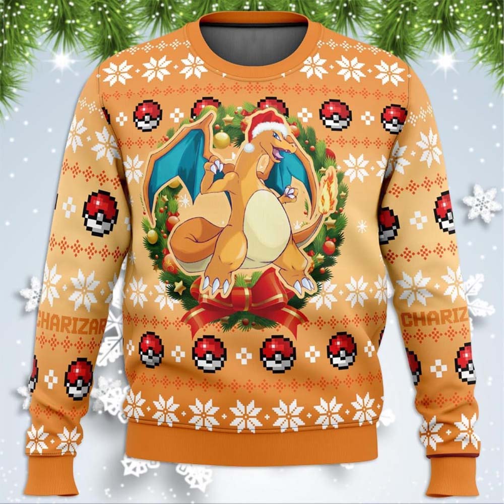 Charmander Ugly Christmas Sweater Charmander Ugly Christmas Sweater