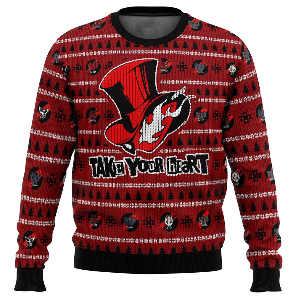 Persona 5 Take Your Heart Christmas Sweater Persona 5 Take Your Heart Christmas Sweater