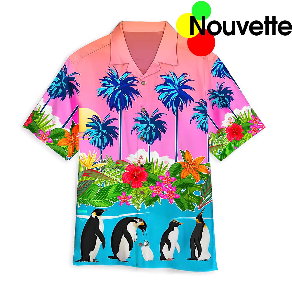 Palm Tree Penguin Tropical Hawaiian Shirt Palm Tree Penguin Tropical Hawaiian Shirt