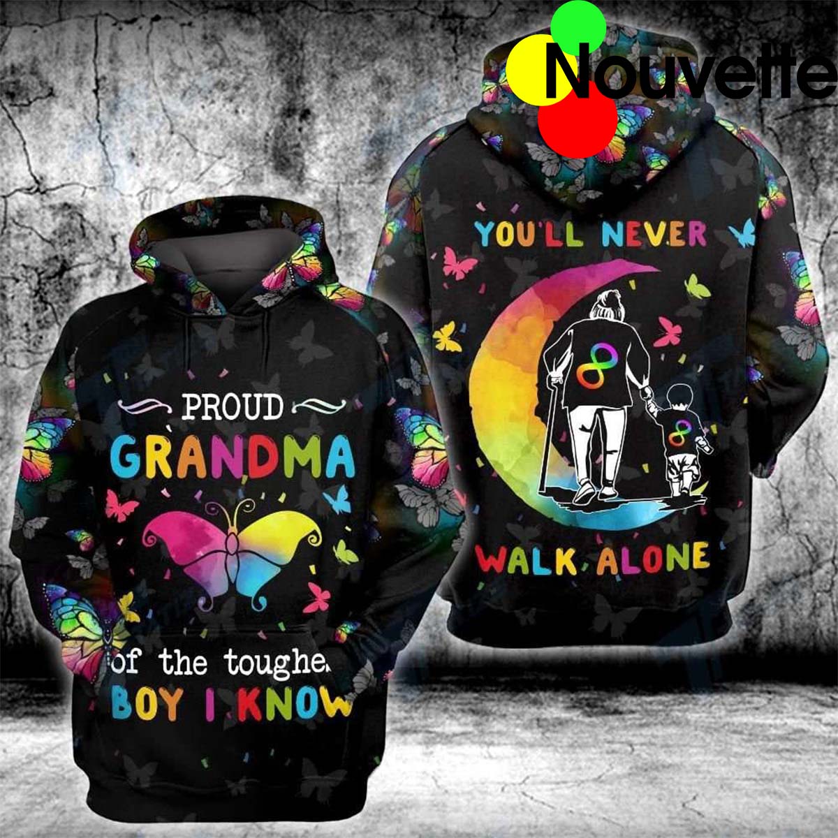 Proud Grandma Of The Toughest Boy I Know Autism Awareness Hoodie 3D Proud Grandma Of The Toughest Boy I Know Autism Awareness Hoodie 3D