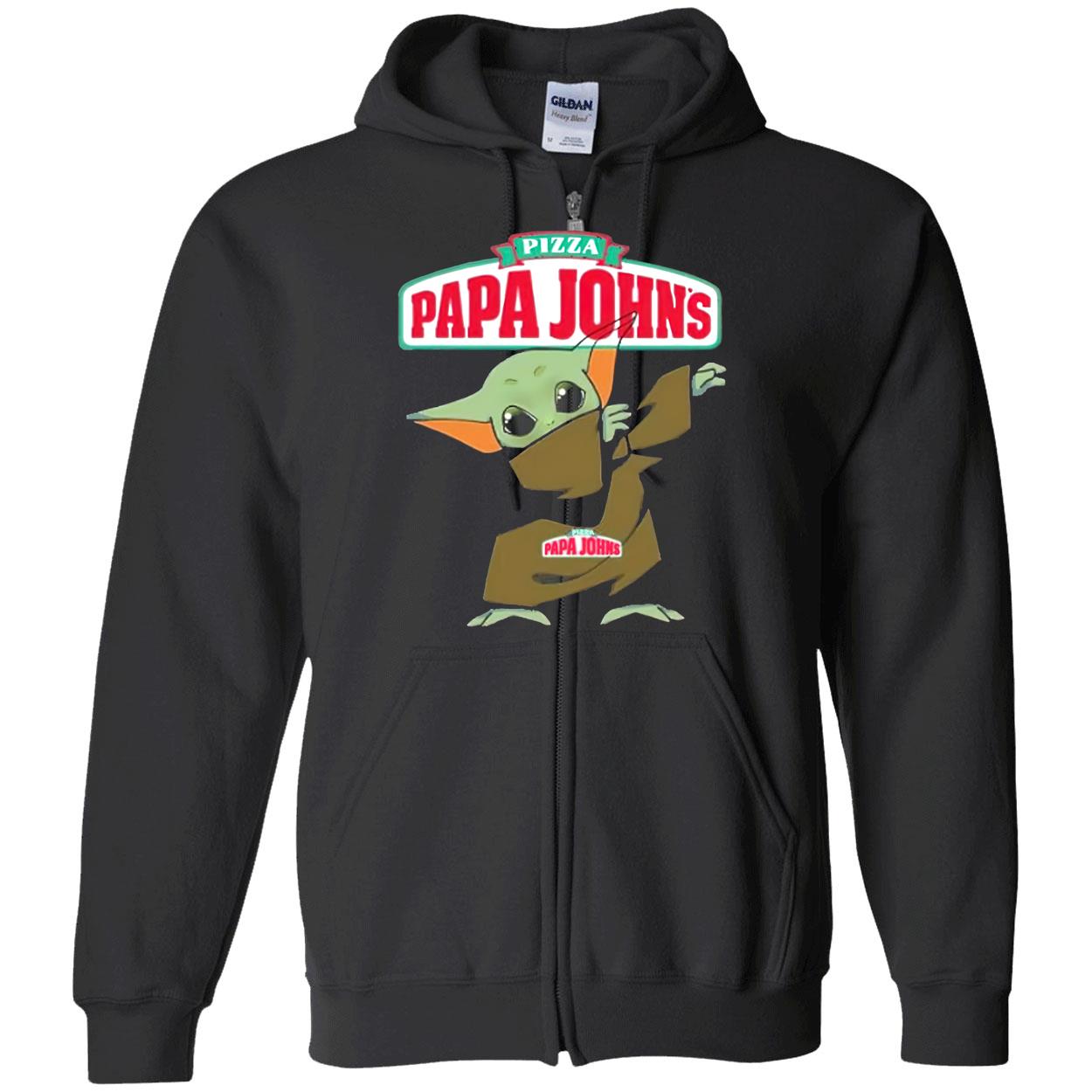 Baby Yoda Dabbing Pizza Papa Johns Shirt Baby Yoda Dabbing Pizza Papa Johns Shirt