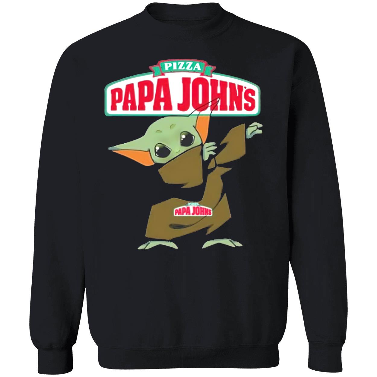 Baby Yoda Dabbing Pizza Papa Johns Shirt Baby Yoda Dabbing Pizza Papa Johns Shirt