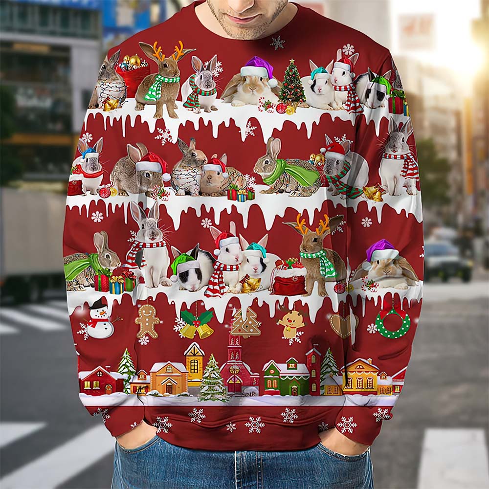 Rabbit Scale Animals Christmas Sweater Rabbit Scale Animals Christmas Sweater