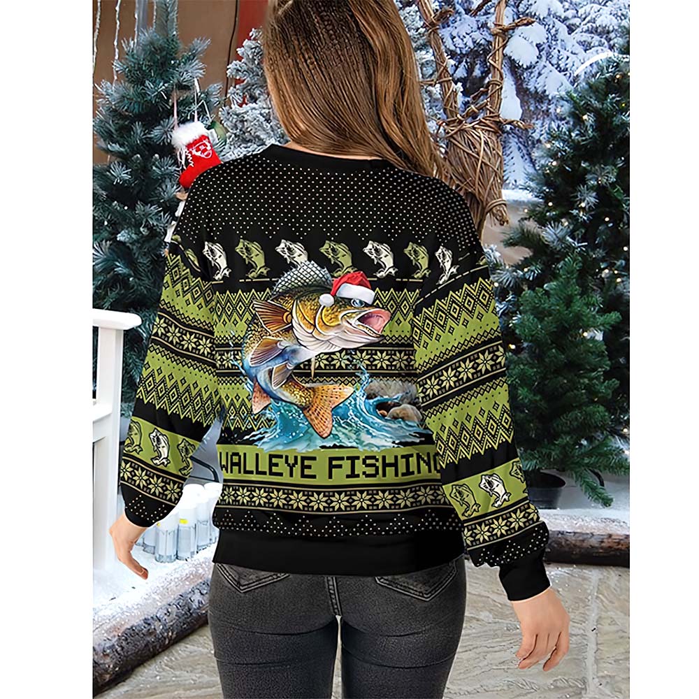 Walleye Fishing Christmas Sweater Walleye Fishing Christmas Sweater