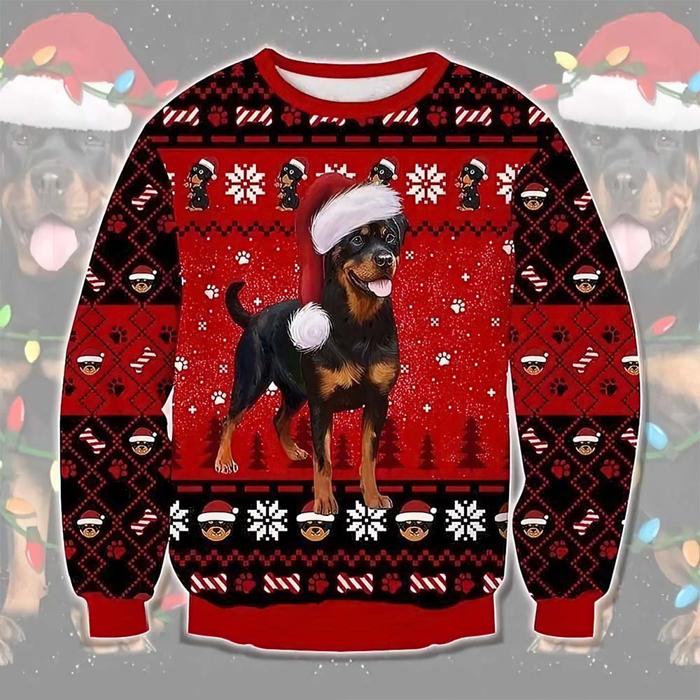 Rottweiler Ugly Christmas Sweater Rottweiler Ugly Christmas Sweater